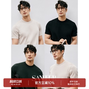 老钱高端款 圆领短袖 T恤 夏季 DAT951 120S长绒棉四平针法 意式