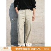 百搭宽松弯刀休闲裤 春夏季 纯棉洗褪珠帆布 DBL136 极简都市