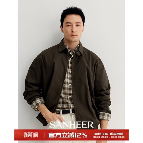 秋冬季绒感磨毛厚款棉质翻领夹克
