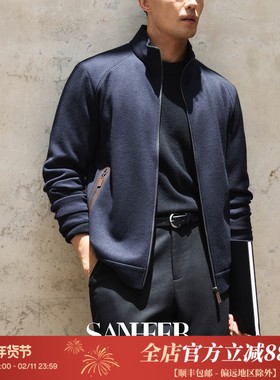 【杰系老钱风】高档针织羊毛复合保暖面料 秋冬季夹克外套 DAJ388