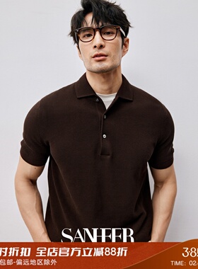 意式商务绅士 120支长绒棉珠地纹理 优雅温莎领短袖T恤衫 DAT940