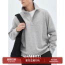 翻领卫衣 按扣门襟插肩袖 轻量舒适珠地空气层 DAW317 极简轮廓