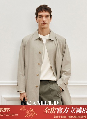 【英式通勤】防风防水抗皱面料 春季高级感插肩袖风衣外套 DAF213