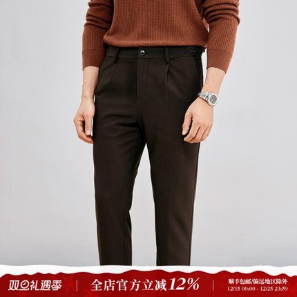 通勤过冬神裤 柔软保暖灯芯绒复合厚款 百搭单褶休闲长裤 DBL091