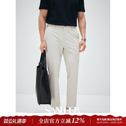 【意式商务】舒适棉质抗皱四面弹 春夏轻盈透气男士休闲裤 DBL052