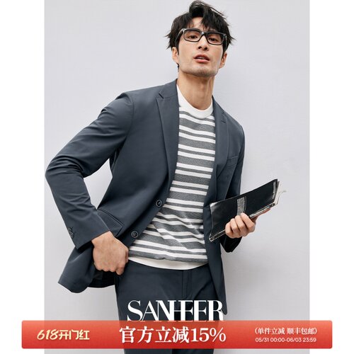 黑科技抗皱吸湿速干男士休闲西装
