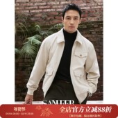 英伦老钱风 高档抗皱棉感灯芯绒 秋冬男士 翻领夹克外套 DAJ409