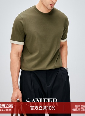【基础腔调】莫代尔SUPIMA棉混纺 细腻舒适圆领短袖T恤衫 DAT966