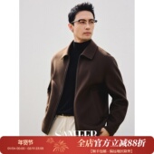 意式 老钱绅士 高端羊绒羊毛双面呢 纯手工毛呢夹克外套 DAJ382