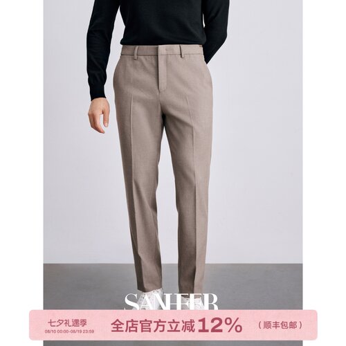 加厚双面磨毛面料商务男士休闲裤