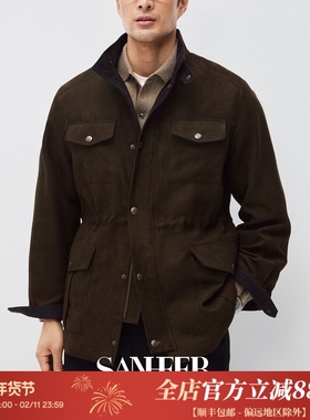 【都市游猎】高档挺括麂皮绒面料 SAFARI猎装立领夹克外套 DAJ406