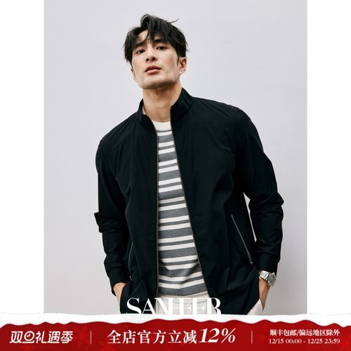 抗皱丝滑四面弹春夏立领夹克外套