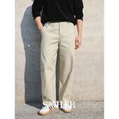 百搭宽松弯刀休闲裤 春夏季 纯棉洗褪珠帆布 DBL136 极简都市
