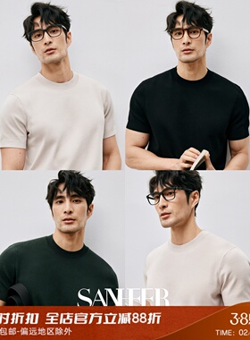 意式老钱高端款T恤 120S长绒棉四平针法 夏季圆领短袖T恤 DAT951