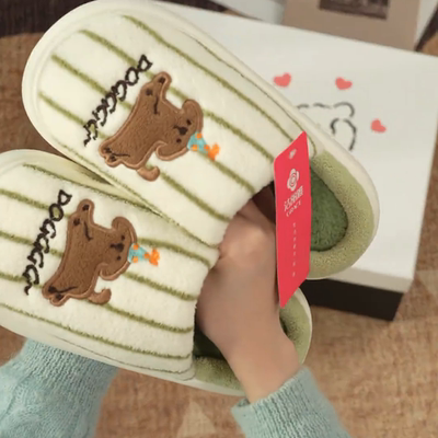 棉拖鞋棉拖鞋女款可爱秋冬季情侣室内家居卡通毛毛男士保暖拖鞋