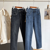 一样舒服 可通勤 外贸男装 和运动裤 工厂重磅弹力软牛仔小直筒裤