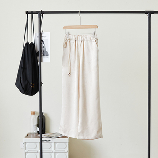 薄裤 古典花瓶～仿醋酸新中式 休闲裤 阔腿裤 子 提花高端外贸工厂女装