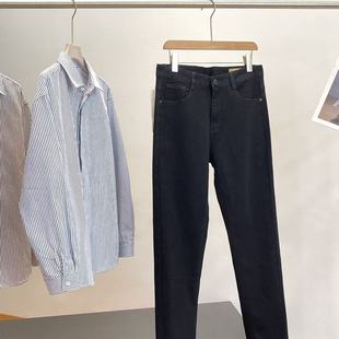 工厂尾货可通勤锥型黑牛仔休闲裤 外贸男装 子 ODM公司 舒适棉弹