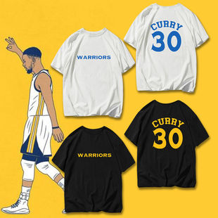 斯蒂芬库里篮球运动新款纯棉T恤潮金州勇士队CURRY大尺码透气短袖