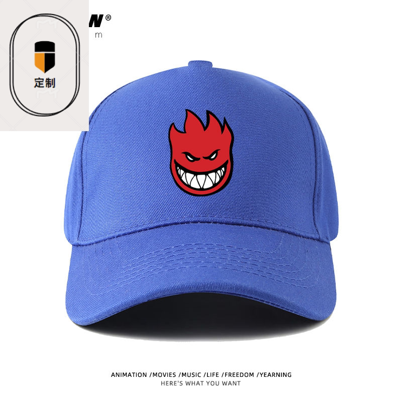 死飞经典滑板运动spitfire小火人帽子棒球帽男女简约鸭舌帽遮阳帽