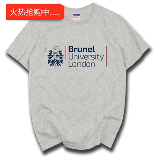 Brunel伦敦布鲁内尔大学校服纪念品T恤青少年学生夏季纯棉短袖T恤
