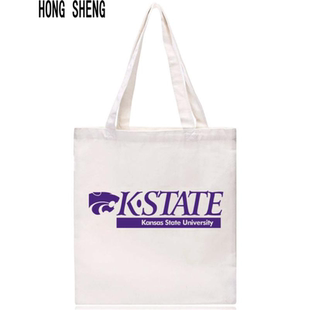 KSU堪萨斯州立大学帆布袋毕业纪念品单肩女文艺手提帆布包