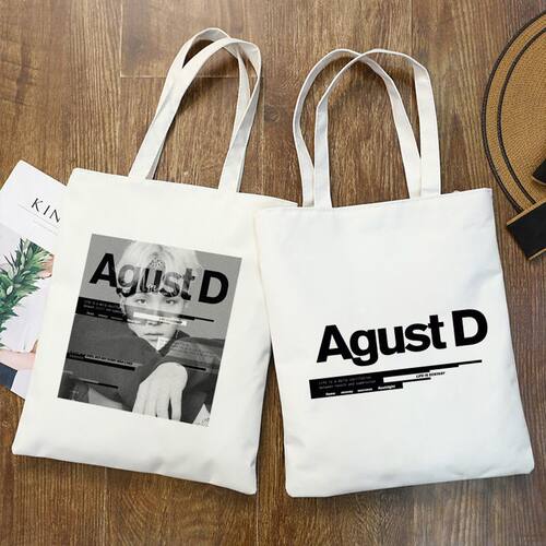 犇韩式 Agust D 趣味购物袋购物可爱大容量帆布包上课补习袋