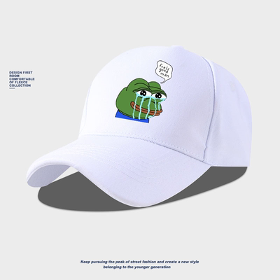 悲伤蛙沙雕孤寡青蛙pepe sad frog联名遮阳棒球帽子男女鸭舌帽子