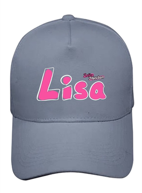 倴美式涂鸦lisa印花棒球帽休闲男女手绘简约设计款夏季遮阳鸭舌帽