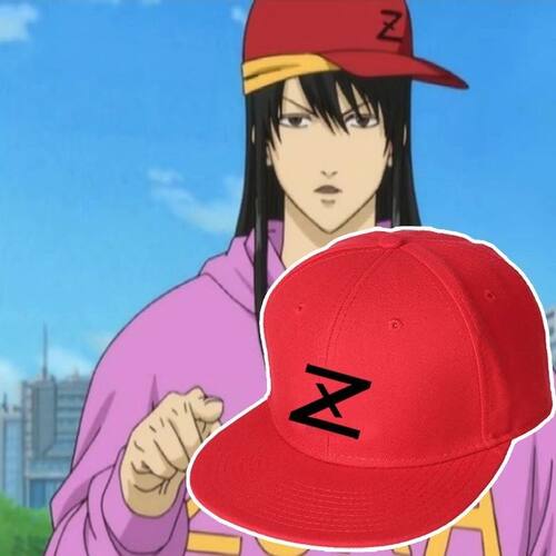 倴银魂桂小太郎rapper周边同款印Z字母男女平沿帽hiphop街舞嘻哈