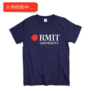 RMIT墨尔本皇家理工大学T恤留学生纪念品短袖夏季宽松青少年校服