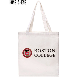 新品Boston College波士顿学院帆布袋简约环保购物袋单肩包