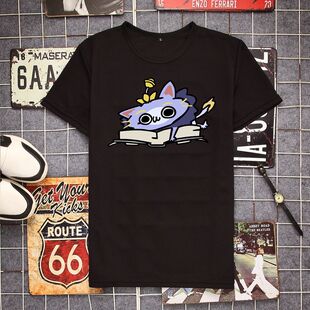 二次元cos游戏周边英雄lol联盟魔法猫咪悠米宽松青年短袖T恤衣服