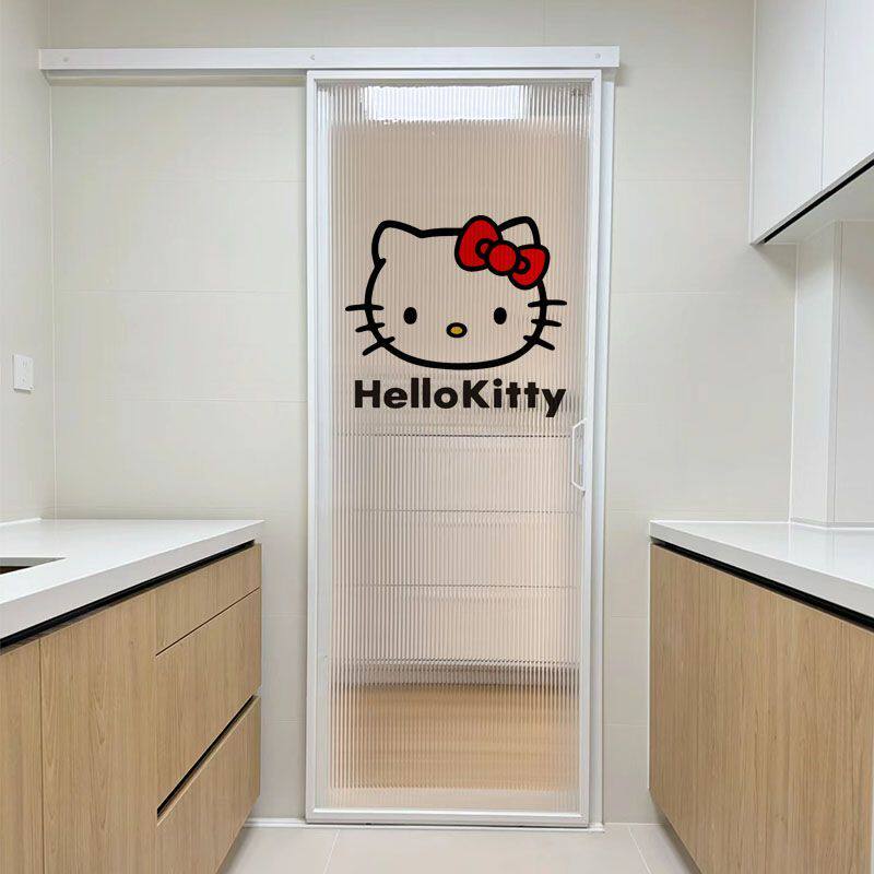 Hellokitty门贴哈喽KT厨房卧室入户门贴画可爱卡通浴室防水无痕贴