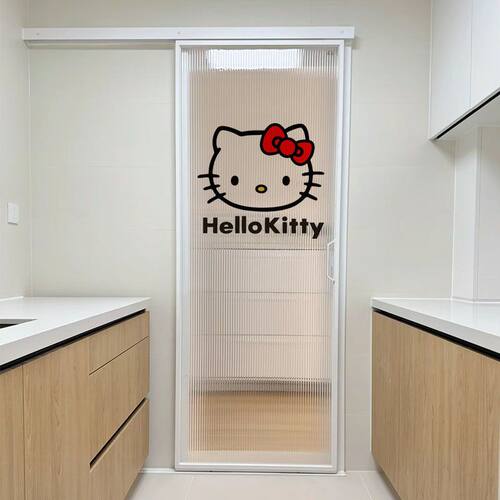 Hellokitty门贴哈喽KT厨房卧室入户门贴画可爱卡通浴室防水无痕贴