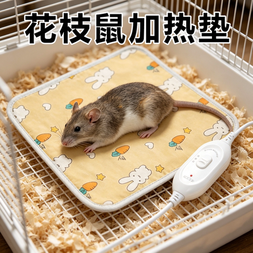 花枝鼠专用加热垫宠物电热垫冬季取暖恒温发热防咬防水智能定时