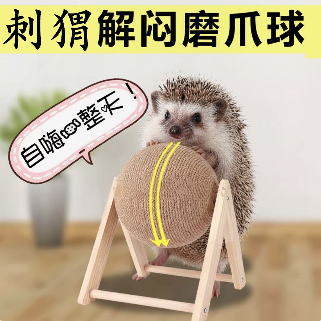 非洲刺猬专用磨爪球玩具解闷自嗨神器兔子宠物用品释放精力陪伴