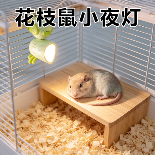 花枝鼠专用笼内气氛灯装饰造景悬挂夜间笼子照明灯小夜灯磁吸氛围