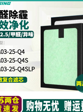 适配海尔车载空气净化器KJBA03-25-Q4/Q4S/Q4SLP过滤网除甲醛滤芯