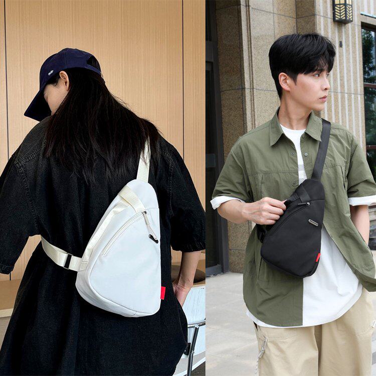 运动风胸包男女2025新款休闲轻便腰包单肩斜挎小背包时尚潮流背包