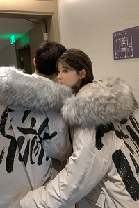 现货主推大码毛领派克服加厚情侣羽绒服外套男YR2165P165图片