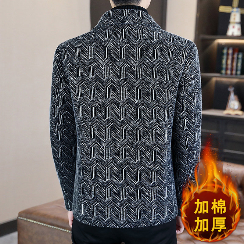 冬季新款直播加棉翻领加厚夹克毛呢大衣短款外套A72P140,男装夹克,电商B226-2（原B217-2）