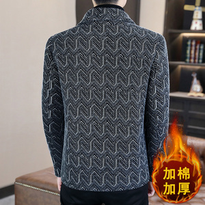 冬季新款直播加棉翻领加厚夹克毛呢大衣短款外套A72P140图片