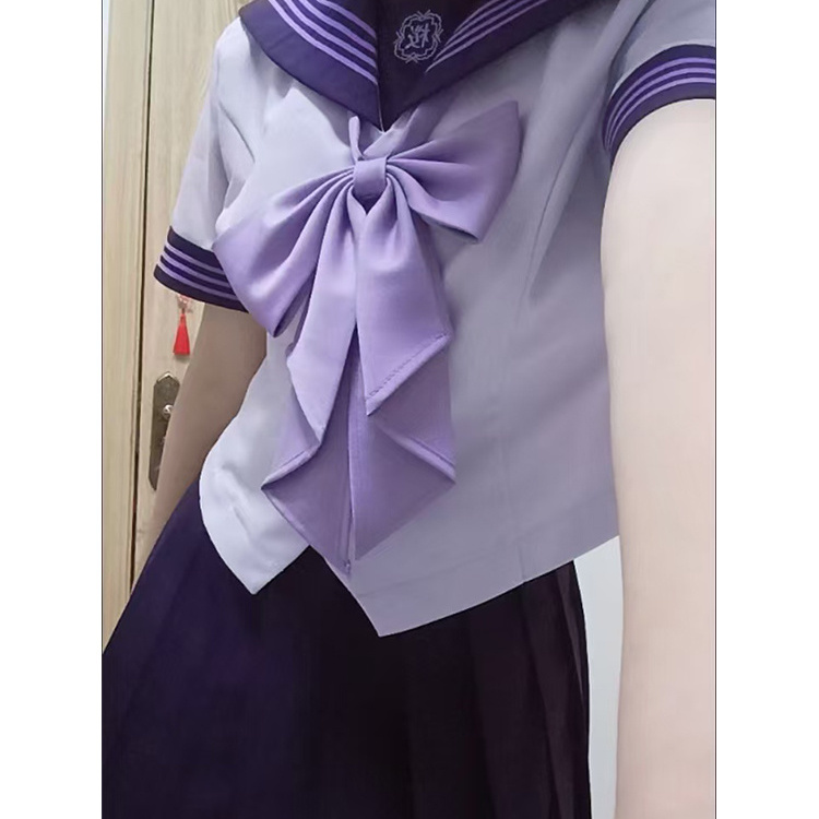 甜嗑原创水手服套装学院风紫色