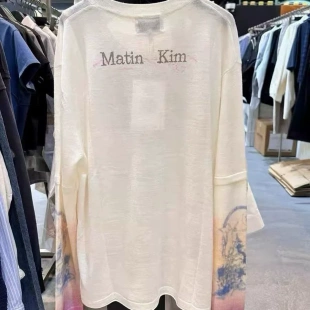 Matin Kim 26S薄款针织衫美式涂鸦彩绘防晒长袖