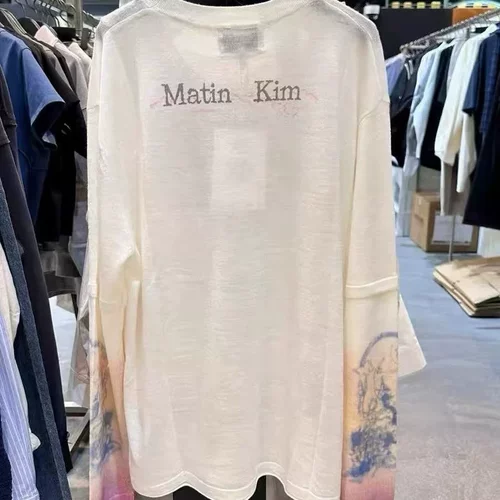 Matin Kim 26S薄款针织衫美式涂鸦彩绘防晒长袖