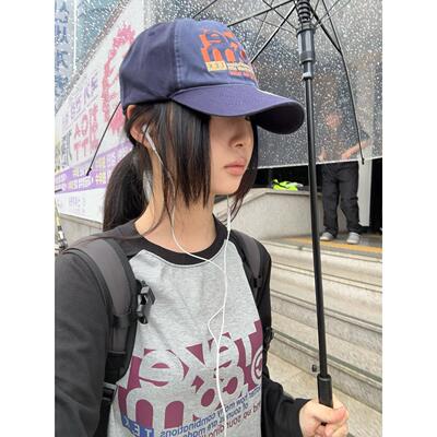 25秋 teket 韩国设计师 CT Big 美式拼色字母情侣宽松长袖T恤