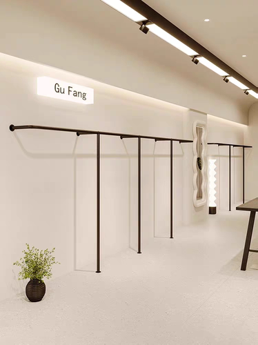 服装店上墙展示架挂衣架亚光黑