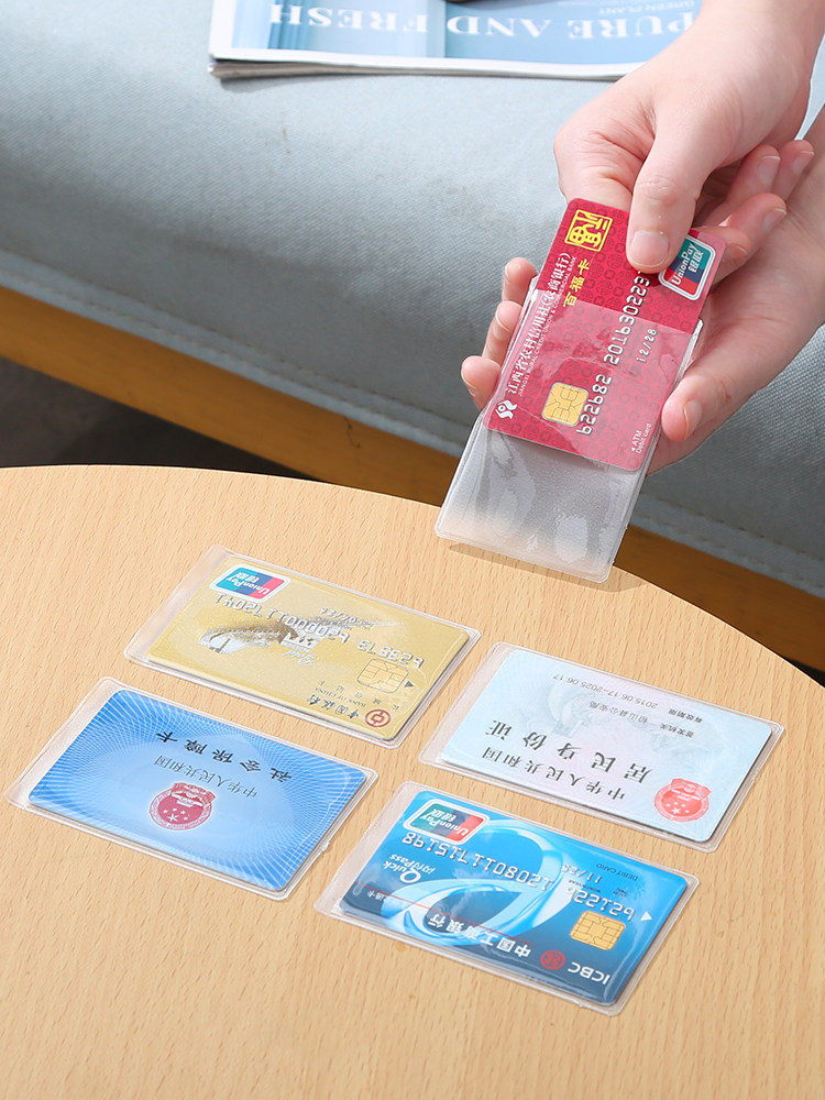 투명 반투명 자기장 방지 ID 카드 소지자 은행 카드 소지자 신분증 보호 커버 회원 카드 사회 보장 카드 ID 카드 소지자