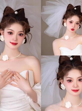 新娘宴会复古项链锁骨链珍珠珍珠